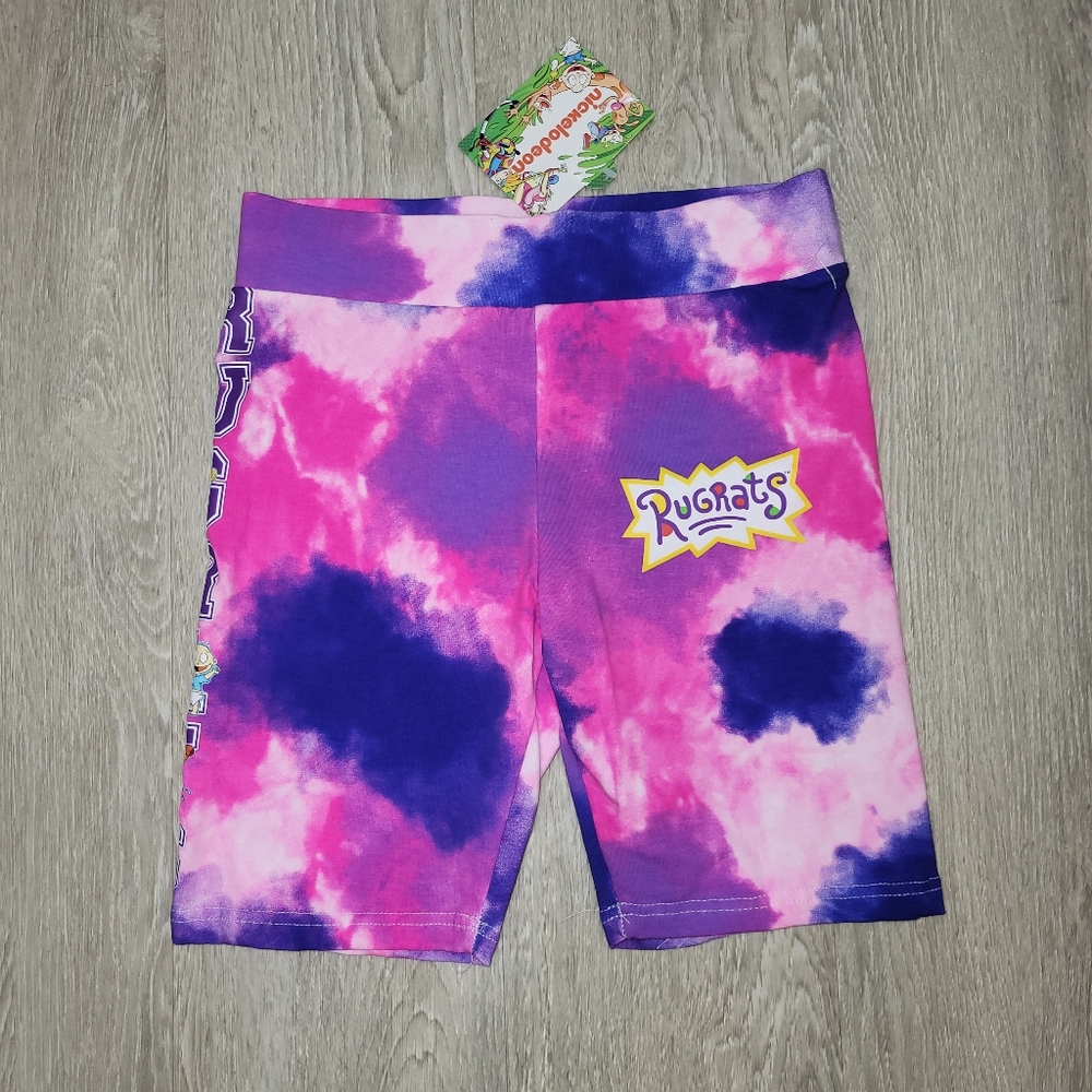 Nickelodeon Rugrats Womens Tie Dye Bike Shorts Size Small New